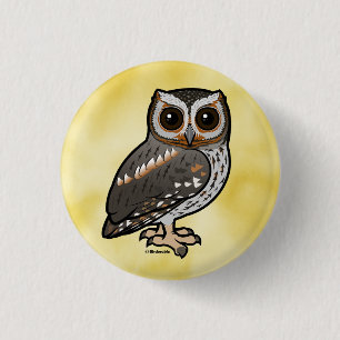 Birdorable Flammulated Owl 3 Cm Round Badge