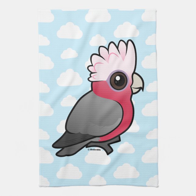 Birdorable Galah Tea Towel (Vertical)
