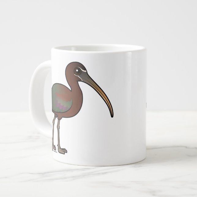 Birdorable Glossy Ibis Large Coffee Mug (Front Left)