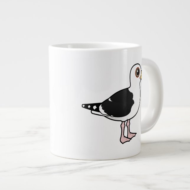 Birdorable Great Black-backed Gull Large Coffee Mug (Front Right)