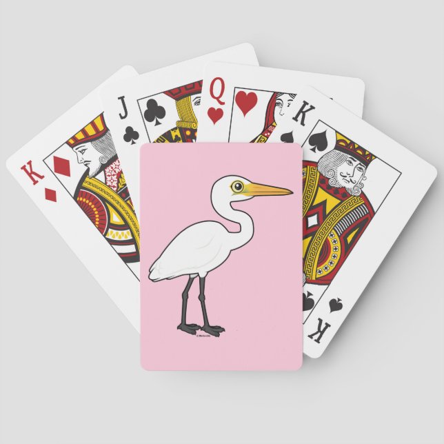 Birdorable Great Egret Playing Cards (Back)