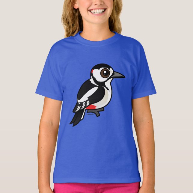 Birdorable Great Spotted Woodpecker T-Shirt (Front)
