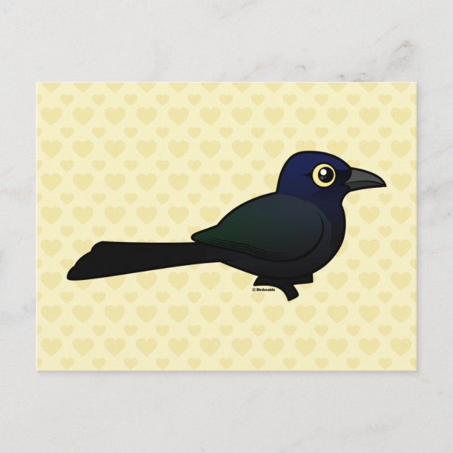 Birdorable Great-tailed Grackle Postcard (Front)