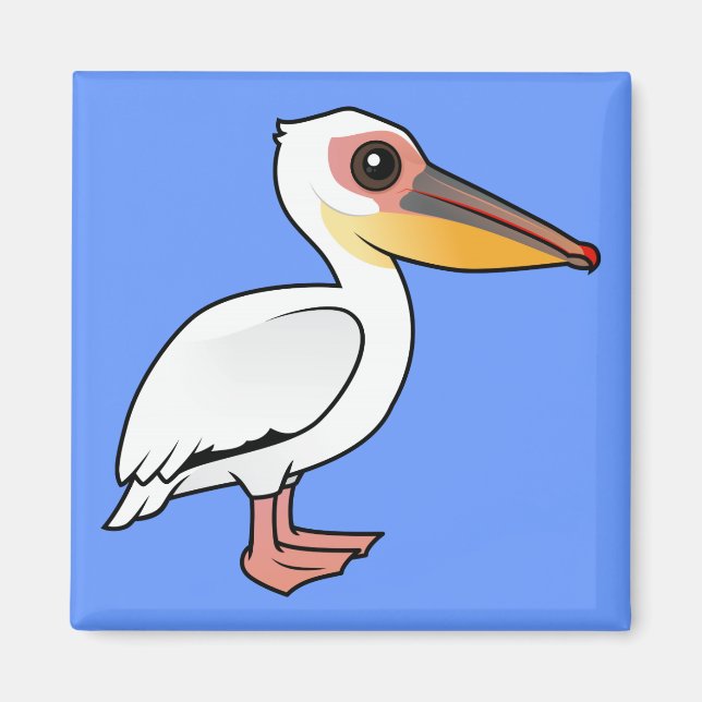 Birdorable Great White Pelican Magnet (Front)