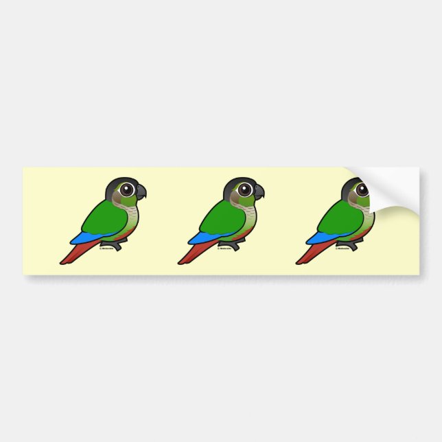 Birdorable Green-cheeked Conure Bumper Sticker (Front)
