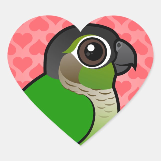 Birdorable Green-cheeked Conure Heart Sticker (Front)