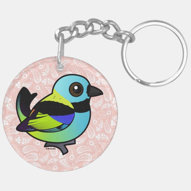 Birdorable Green-headed Tanager Key Ring (Back Left)