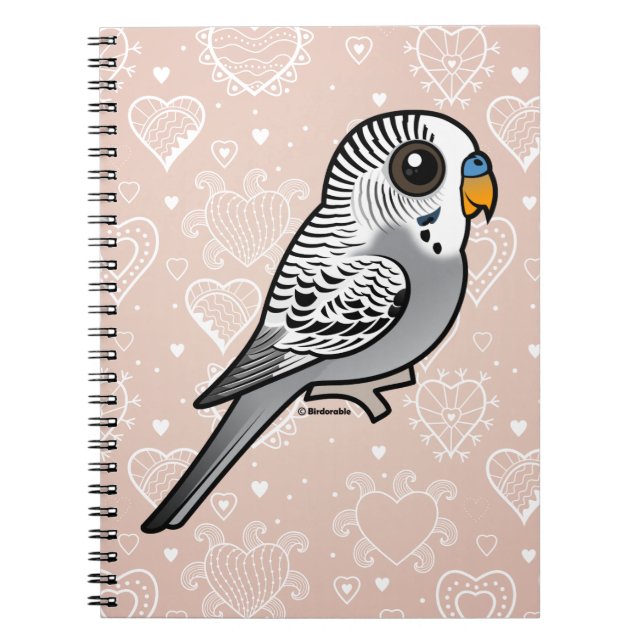 Birdorable Grey Budgie Notebook (Front)