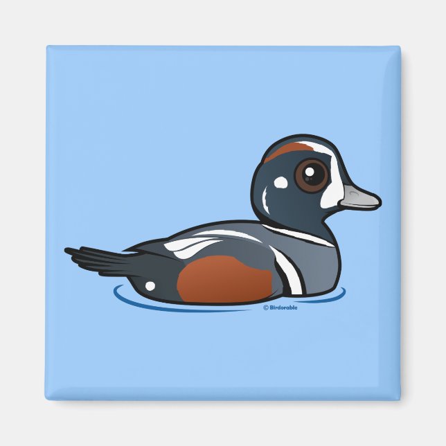 Birdorable Harlequin Duck Magnet (Front)