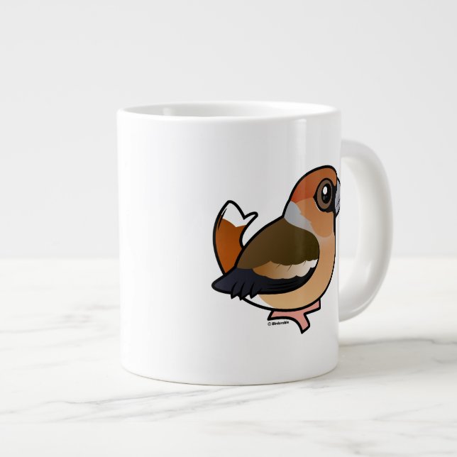 Birdorable Hawfinch Large Coffee Mug (Front Right)