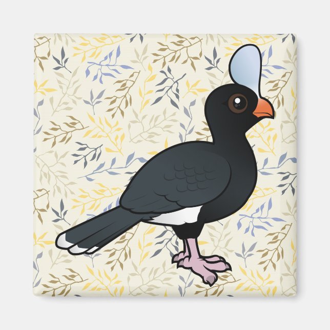 Birdorable Helmeted Curassow Magnet (Front)