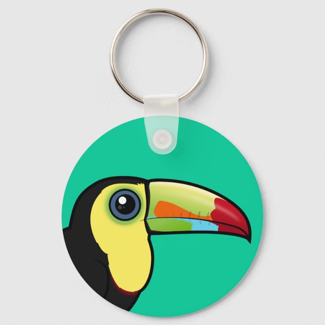 Birdorable Keel-billed Toucan Key Ring (Front)