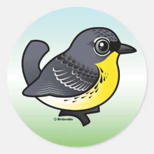 Birdorable Kirtland's Warbler Classic Round Sticker