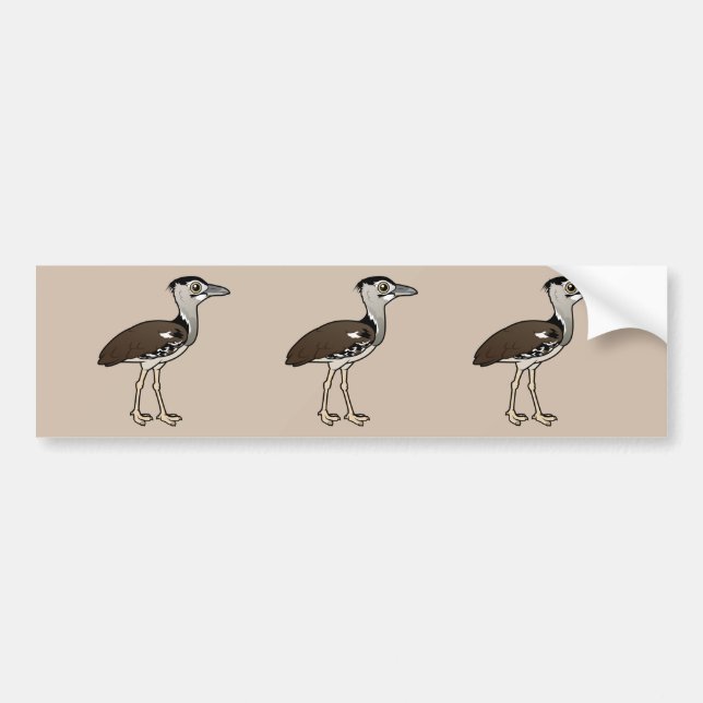 Birdorable Kori Bustard Bumper Sticker (Front)