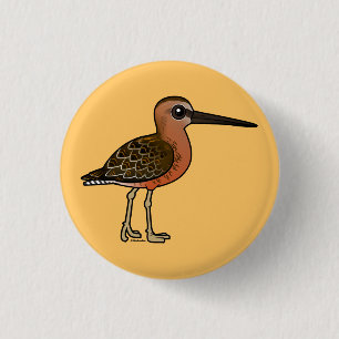 Birdorable Long-billed Dowitcher 3 Cm Round Badge