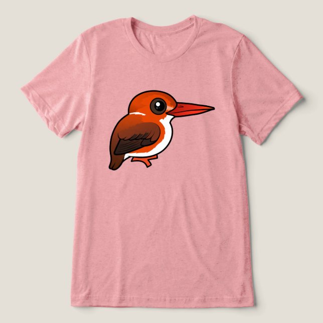 Birdorable Madagascar Pygmy Kingfisher Tri-Blend Shirt (Design Front)