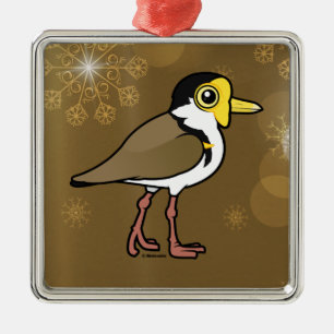 Birdorable Masked Lapwing Metal Tree Decoration