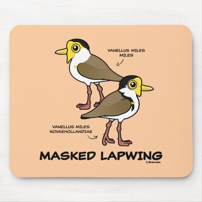 Birdorable Masked Lapwing subspecies Mouse Pad (Front)