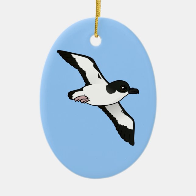 Birdorable Newell's Shearwater flight Ceramic Tree Decoration (Front)