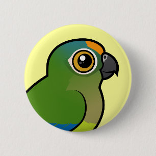 Birdorable Peach-fronted Parakeet 6 Cm Round Badge
