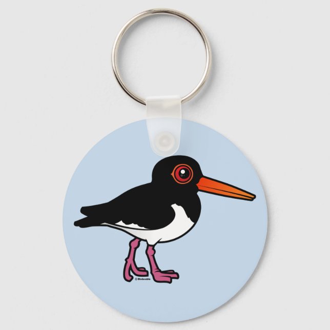 Birdorable Pied Oystercatcher Key Ring (Front)