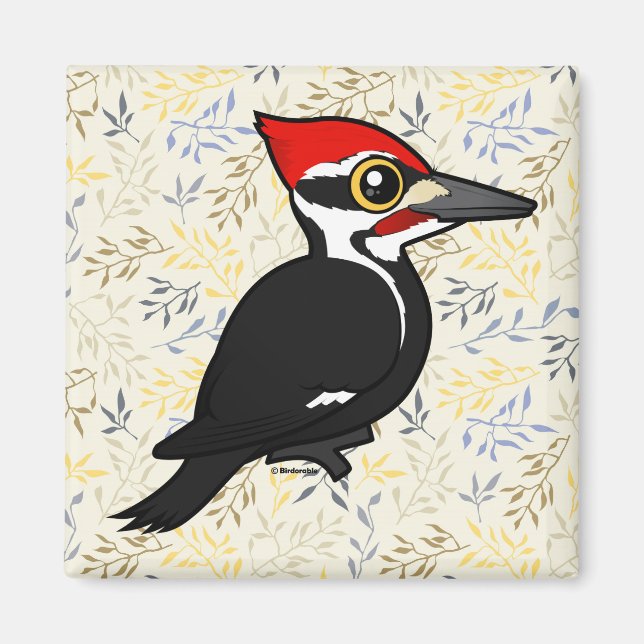Birdorable Pileated Woodpecker Magnet (Front)
