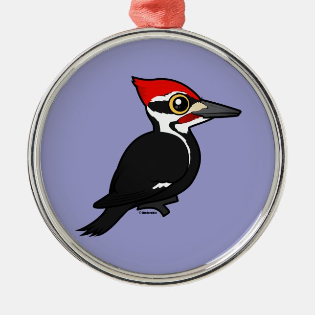Birdorable Pileated Woodpecker Metal Tree Decoration (Front)
