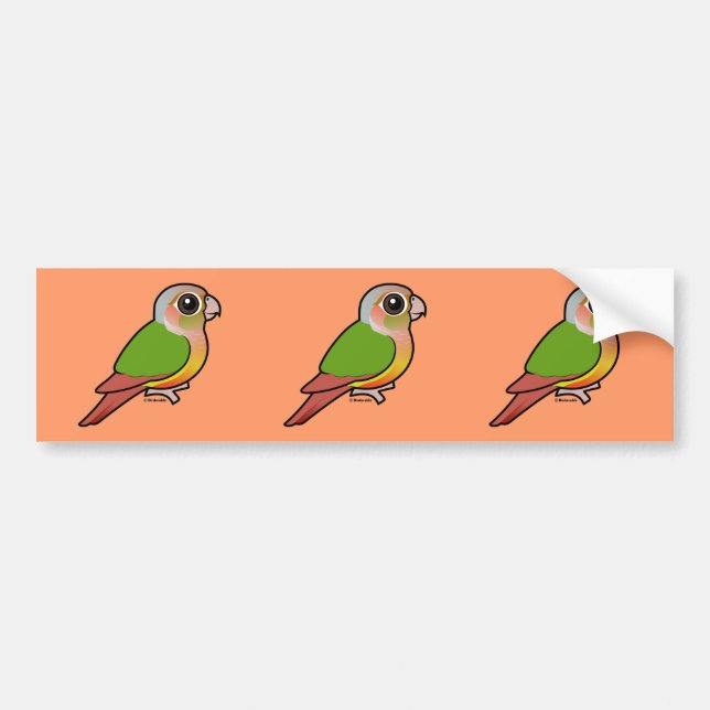 Birdorable Pineapple Green-cheeked Conure Bumper Sticker (Front)