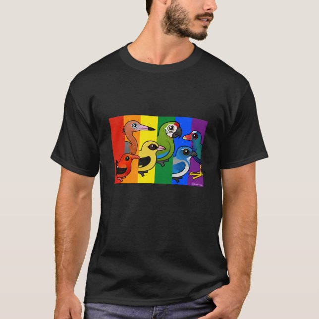 Birdorable Pride Flag T-Shirt (Front)