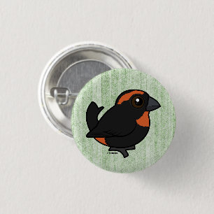 Birdorable Puerto Rican Bullfinch Cartoon Bird 3 Cm Round Badge