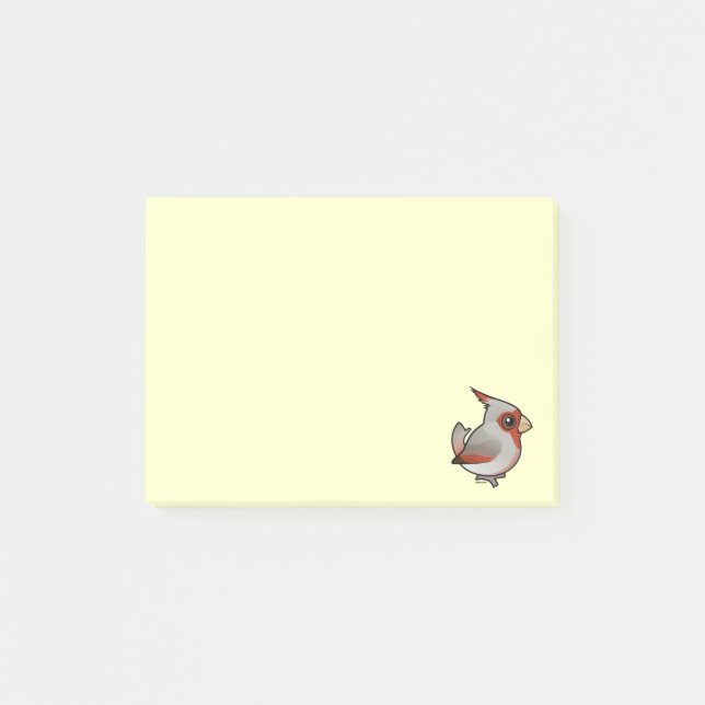 Birdorable Pyrrhuloxia Post-it Notes (Front)