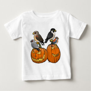 Birdorable Raptors on Pumpkins Baby T-Shirt