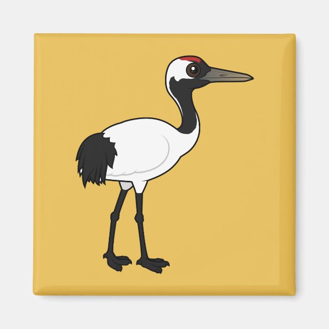 Birdorable Red-crowned Crane Magnet (Front)