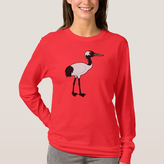 Birdorable Red-crowned Crane T-Shirt (Front)