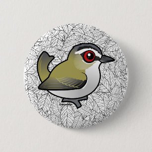 Birdorable Red-eyed Vireo 6 Cm Round Badge