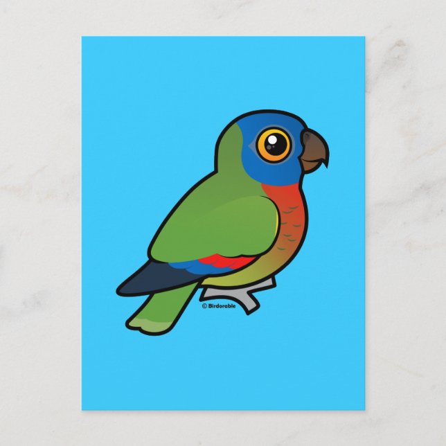 Birdorable Saint Lucia Parrot Postcard (Front)
