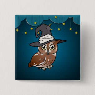 Birdorable Screech Owl Witch 15 Cm Square Badge