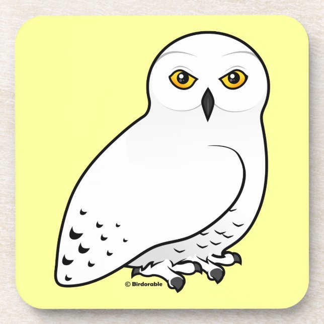 Birdorable Snowy Owl Coaster (Front)