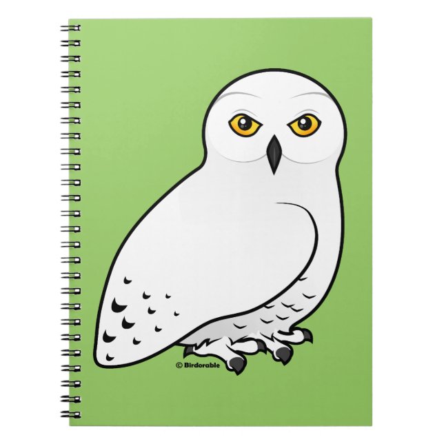 Birdorable Snowy Owl Spiral Notebook (Front)