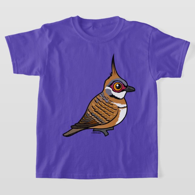 Birdorable Spinifex Pigeon Cartoon Bird T-Shirt (Laydown)