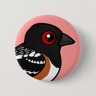 Birdorable Spotted Towhee 6 Cm Round Badge