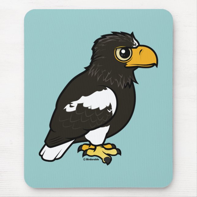 Birdorable Steller's Sea Eagle Mouse Pad (Front)