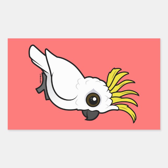 Birdorable Sulphur-crested Cockatoo Rectangular Sticker (Front)