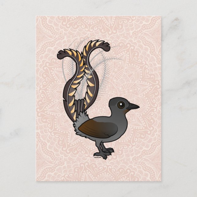 Birdorable Superb Lyrebird Postcard (Front)