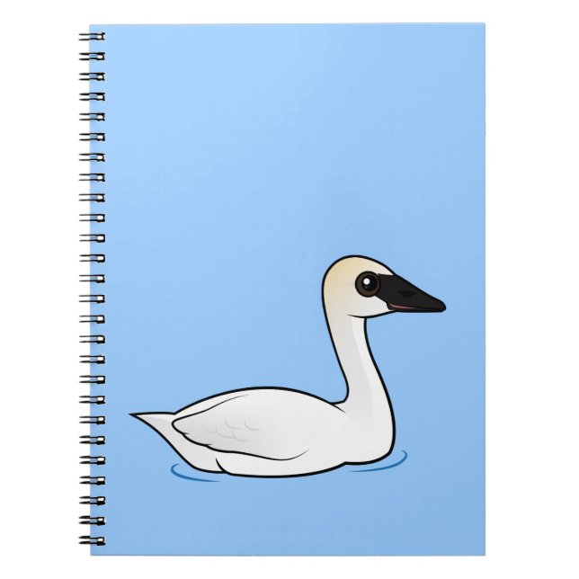 Birdorable Trumpeter Swan Spiral Notebook (Front)
