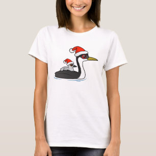 Birdorable Western Grebe Santa T-Shirt
