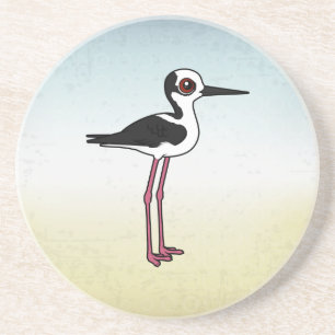 Birdorable White-backed Stilt Coaster