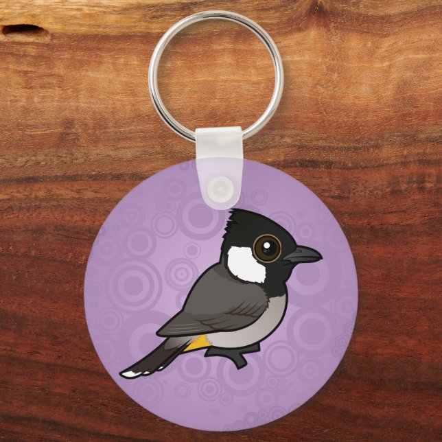 Birdorable White-eared Bulbul Key Ring (Back)