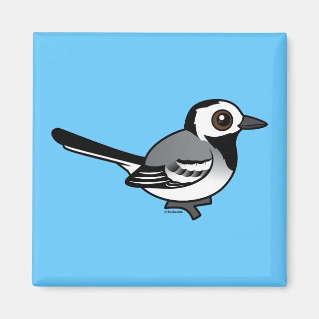 Birdorable White Wagtail Magnet (Front)