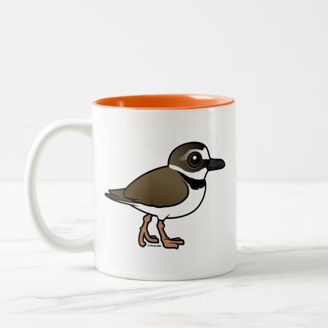 Birdorable Wilson's Plover Two-Tone Coffee Mug (Left)
